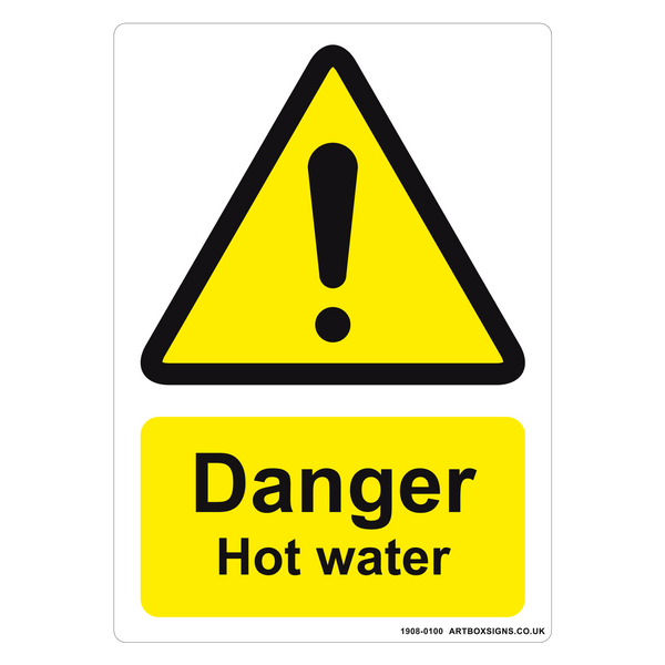 Caution Hot Water Sign - Artbox Printers
