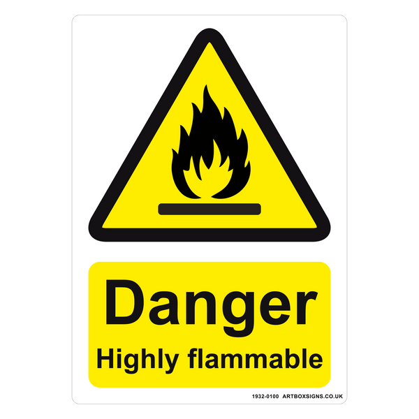 Caution Danger Highly Flammable Sign - Artbox Printers