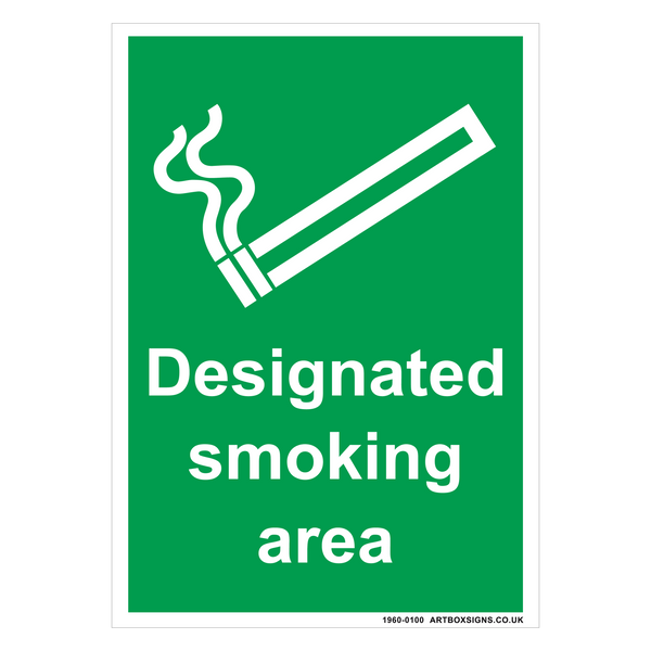Designated Smoking Area Sign - Artbox Printers