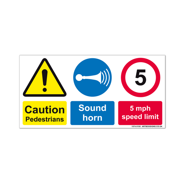 Caution Sound Horn/5mph Multi-Message Sign - Artbox Printers