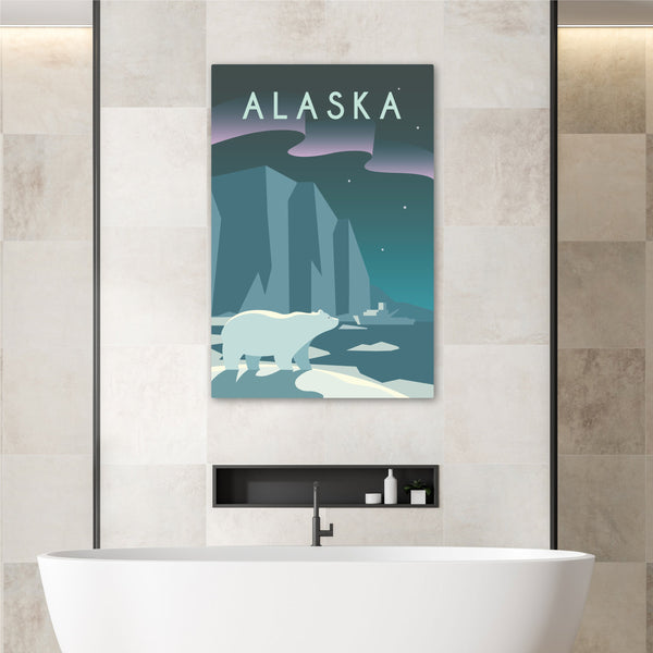 The Lone Polar Bear in Alaska - Artbox Printers