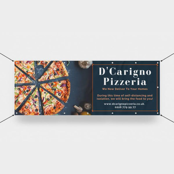 Custom and Personalised PVC Banner for Pizzeria Restaurant