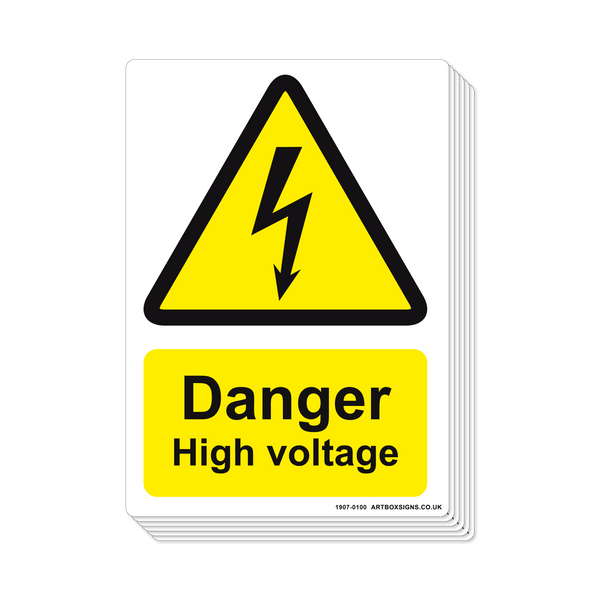 6-Pack Danger High Voltage Signs - Artbox Printers