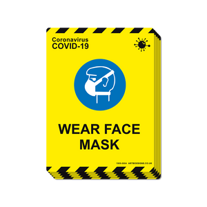 6-Pack Wear Face Mask Coronavirus Sign - Artbox Printers