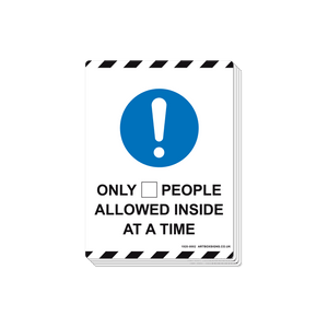 6-Pack Only Number Of People Allowed Inside At A Time Coronavirus Sign - Artbox Printers