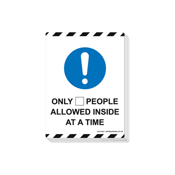 6-Pack Only Number Of People Allowed Inside At A Time Coronavirus Sign - Artbox Printers