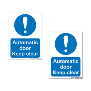 2-Pack Automatic door Keep Clear Mandatory Signs - Artbox Printers