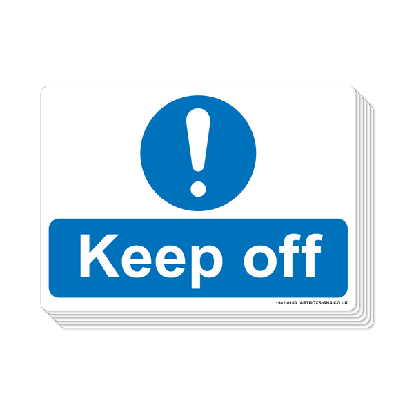 6-Pack Keep Off Mandatory Sign - Artbox Printers