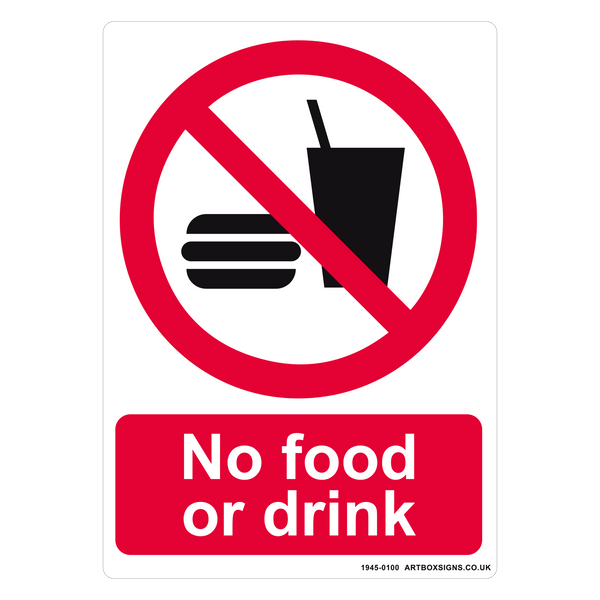 No Food or Drink Prohibition Sign - Artbox Printers