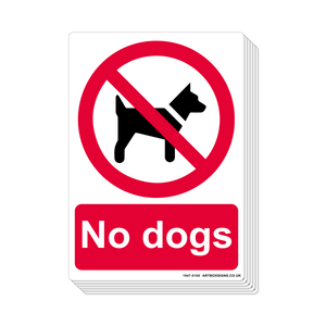 6-Pack No Dogs Prohibition Sign - Artbox Printers
