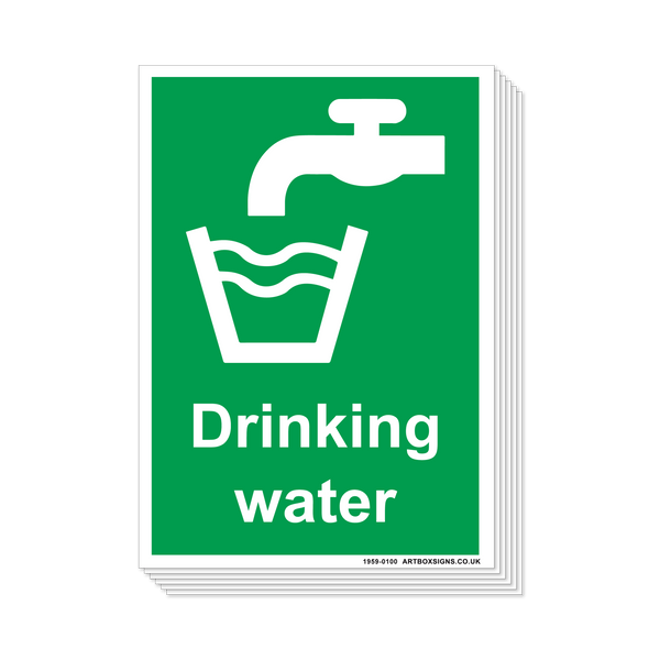6-Pack Drinking Water Sign - Artbox Printers
