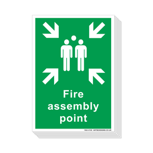 6-Pack Fire Assembly Point Sign - Artbox Printers