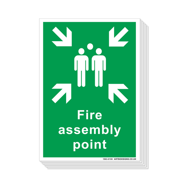 6-Pack Fire Assembly Point Sign - Artbox Printers