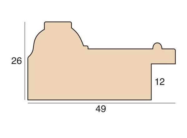 49mm 'Bare Wood' Ayous FSC 100%