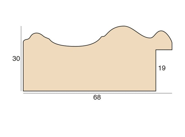 68mm 'Burlington' Old Gold with Matt Black