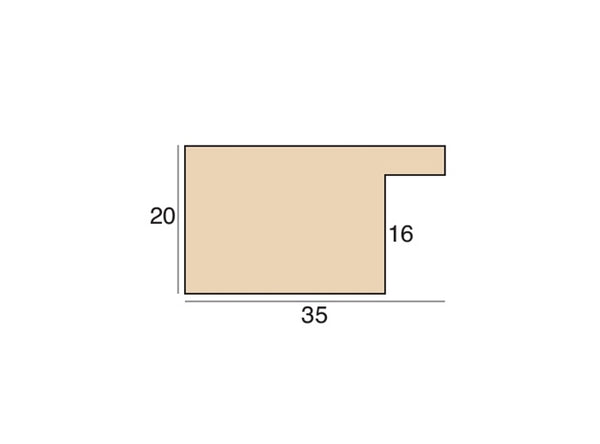 35mm 'Bare Wood' Pine FSC 100%