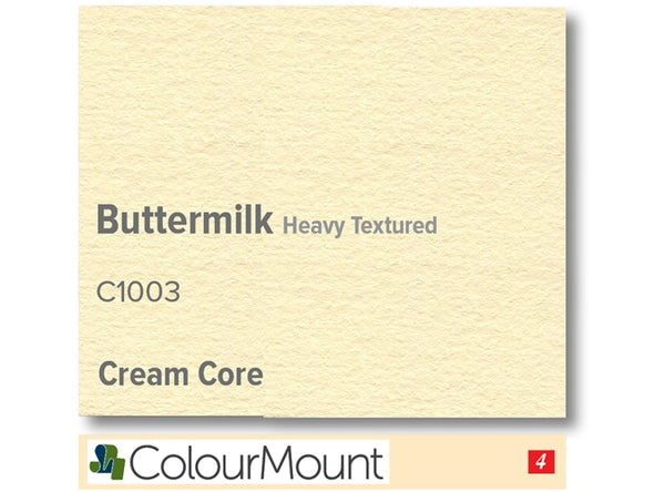BUTTERMILK  - Colourmount Cream Core Heavy Textured