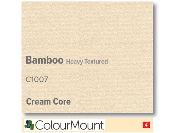 BAMBOO   - Colourmount Cream Core Heavy Textured