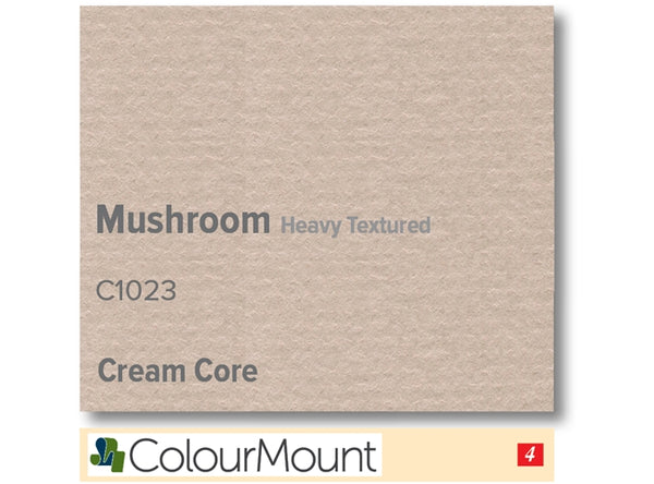 MUSHROOM  - Colourmount Cream Core Heavy Textured