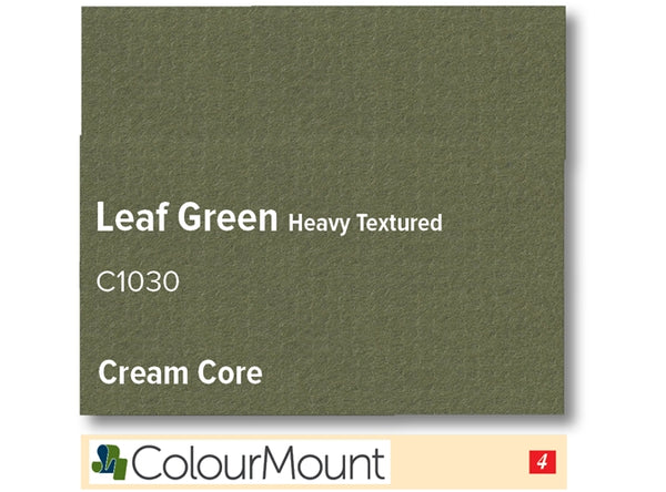 LEAF GREEN  - Colourmount Cream Core Heavy Textured