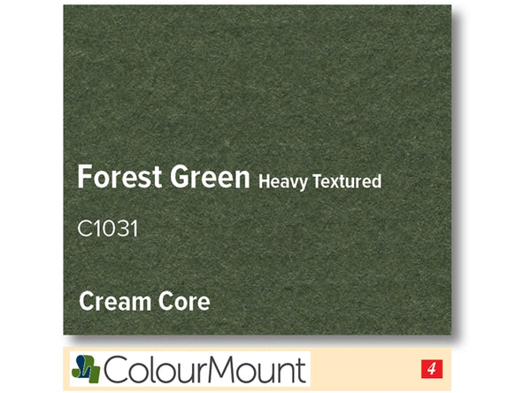 FOREST GREEN  - Colourmount Cream Core Heavy Textured
