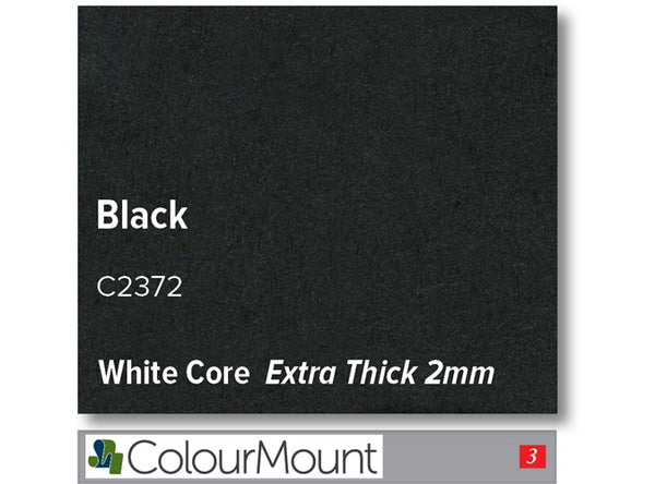 BLACK  - Colourmount White Core Extra Thick