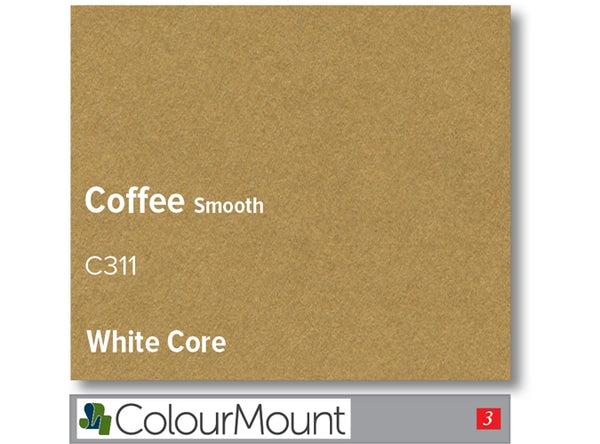 COFFEE   - Colourmount White Core Smooth