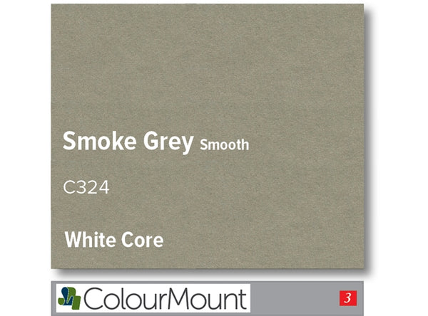 SMOKE GREY   - Colourmount White Core Smooth