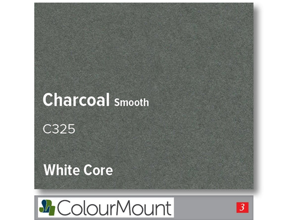 CHARCOAL   - Colourmount White Core Smooth