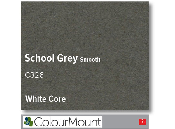SCHOOL GREY   - Colourmount White Core Smooth