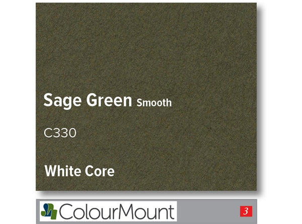 SAGE GREEN   - Colourmount White Core Smooth