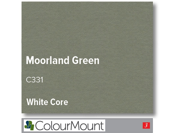 MOORLAND GREEN   - Colourmount White Core Smooth