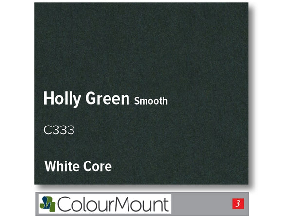 HOLLY GREEN   - Colourmount White Core Smooth