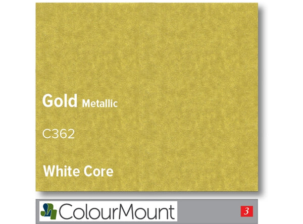 GOLD   - Colourmount White Core Metallic