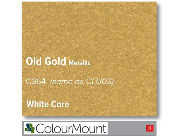 OLD GOLD  - Colourmount White Core Metallic
