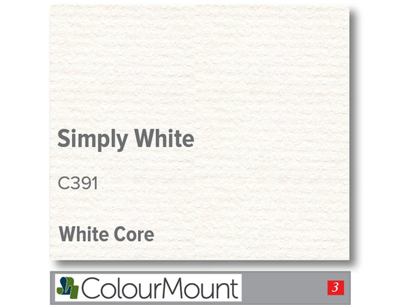 SIMPLY WHITE   - Colourmount White Core Smooth