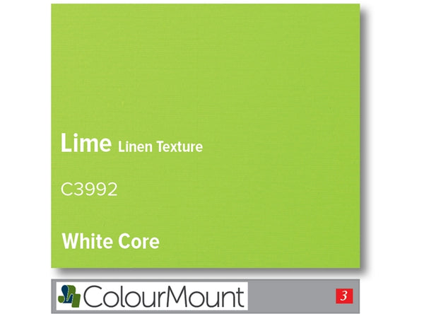 Lime  - Colourmount White Core Smooth