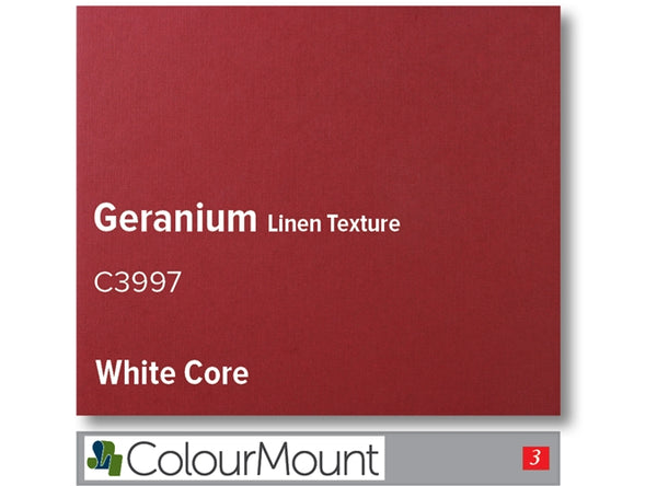 Geranium  - Colourmount White Core Smooth