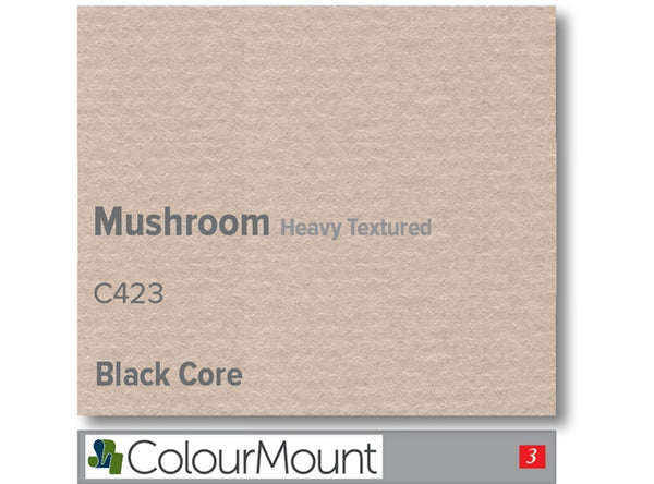 MUSHROOM   - Colourmount Black Core Heavy Textured