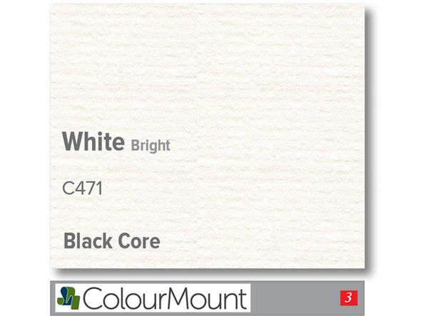 WHITE BRIGHT   - Colourmount Black Core