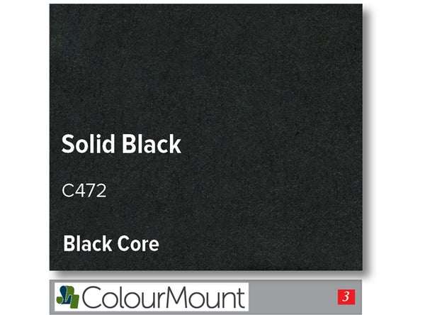 SOLID BLACK   - Colourmount Black Core
