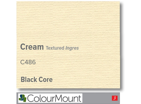 CREAM INGRES   - Colourmount Black Core Textured