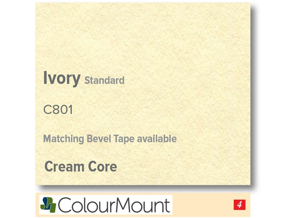 IVORY  - Colourmount Cream Core Standard
