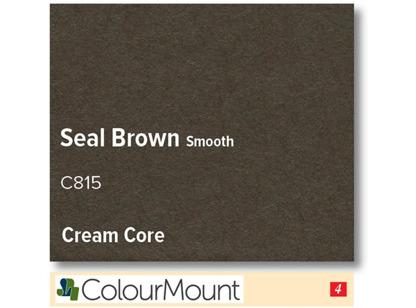 SEAL BROWN  - Colourmount Cream Core Standard