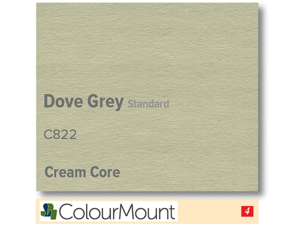 DOVE GREY  - Colourmount Cream Core Standard