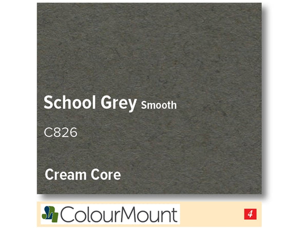 SCHOOL GREY  - Colourmount Cream Core Standard