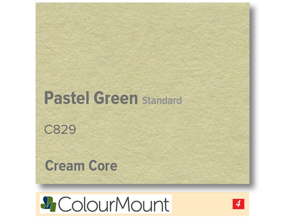 PASTEL GREEN  - Colourmount Cream Core Standard