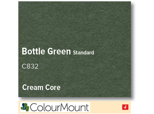 BOTTLE GREEN  - Colourmount Cream Core Standard