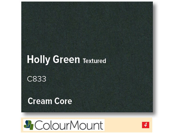 HOLLY GREEN  - Colourmount Cream Core Standard