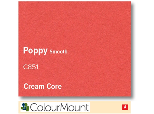POPPY   - Colourmount Cream Core Standard